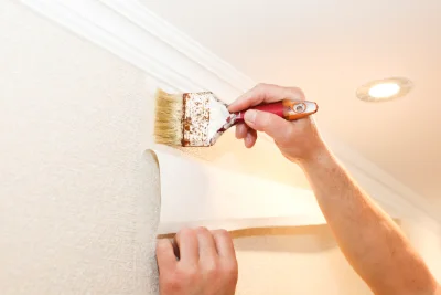 Pose de papier peint au Bocasse — revêtements muraux et toiles de verre